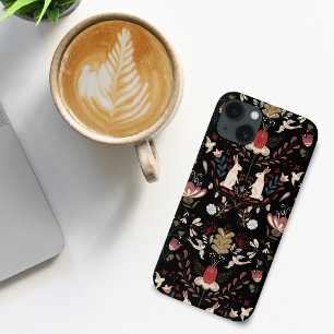 Volkskunst Lente Konijnen Botanisch iPhone 13 Hoesje