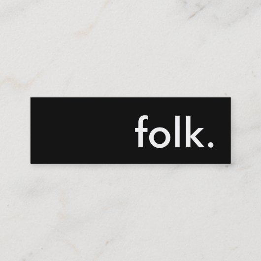 volkskunst. mini visitekaartje (Voorkant)