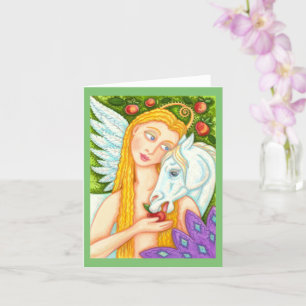 VOLKSKUNST PEGASUS EN EVA IN TUIN VAN EDEN Blank Kaart