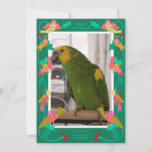 Volkskunst Vogels, Aangepaste Foto Wenskaart Feestdagenkaart