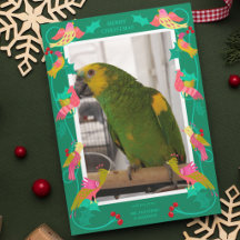 Volkskunst Vogels, Aangepaste Foto Wenskaart