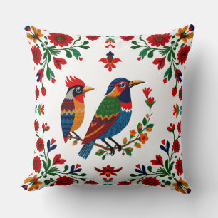 Volkskunst Vogels & Bloemen  Kussen