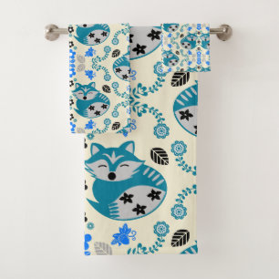 Volkskunst Vos Print Decoratie Bad Handdoek