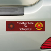Volkspolizei's helper bumpersticker (Op auto)