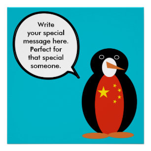 Volksrepubliek China Mevrouw Pinguïn Persoonlijk Perfect Poster