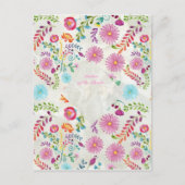 Volkstuin Bloemen Moeder van de Bruid Cadeau- Aanp Briefkaart (Voorkant)