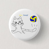vollayball cat Button (Voorkant)