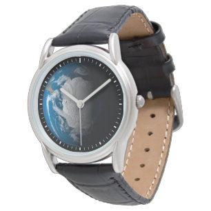 volle aarde met gesimuleerde wolken boven antarcti horloge