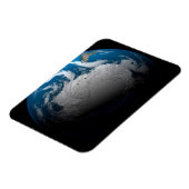 volle aarde met gesimuleerde wolken boven antarcti magneet (Linkerzijde)