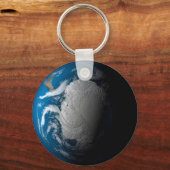 volle aarde met gesimuleerde wolken boven antarcti sleutelhanger (Voorkant)