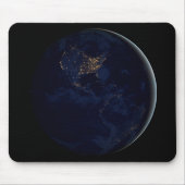 Volle aarde 's nachts met stadslichten van Amerika Muismat (Voorkant)