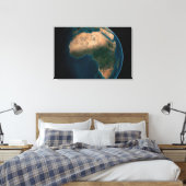 Volle aarde vanuit de ruimte boven het Afrikaanse Canvas Afdruk (Insitu (Slaapkamer))