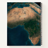 Volle aarde vanuit de ruimte boven het Afrikaanse  Notitieboek (Achterkant)