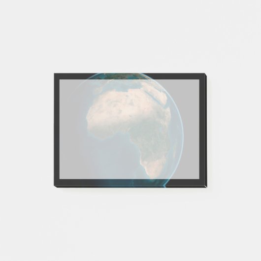 Volle aarde vanuit de ruimte boven het Afrikaanse  Post-it® Notes (Voorkant)