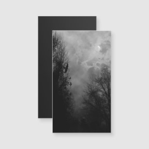 Volle maan achtervolgt lucht met raven magnetische