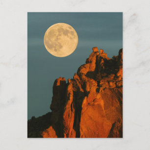 Volle Maan Basaltkliffen Smith Rock State Park Briefkaart