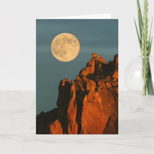 Volle Maan | Basaltkliffen Smith Rock State Park Kaart (Voorkant)