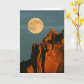 Volle Maan | Basaltkliffen Smith Rock State Park Kaart (Gele Bloem)
