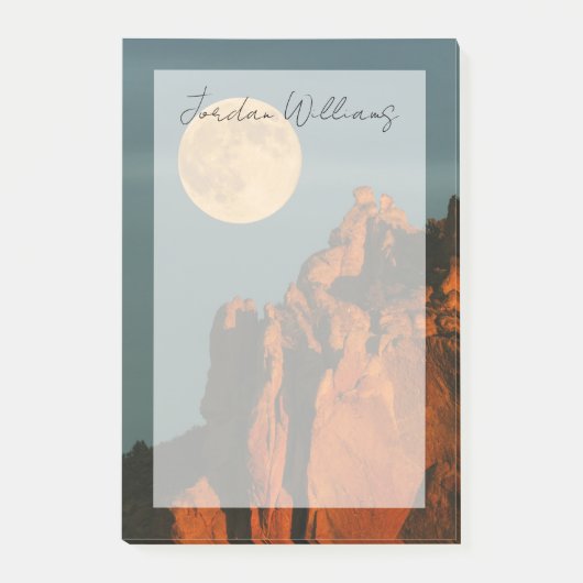 Volle Maan | Basaltkliffen Smith Rock State Park Post-it® Notes (Voorkant)