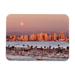 Volle maan boven San Diego Magneet