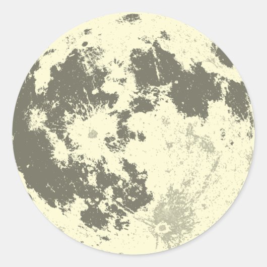 Volle Maan Bright Supermoon Ronde Sticker (Voorkant)