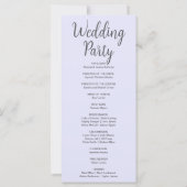 Volle Maan Celestial Stars Lavendel Trouwprogramma (Achterkant)