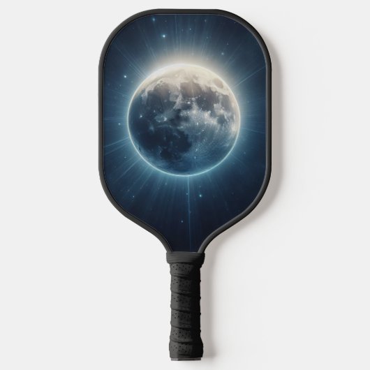 Volle Maan Eclipse Witte Gloed Pickleball Paddle (Voorkant)