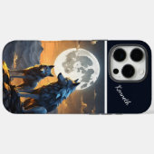 Volle maan en het gehuil van de wolf Case-Mate iPhone case (Achterkant (horizontaal))