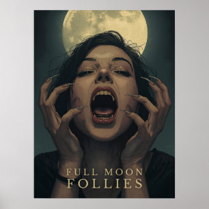 Volle maan follies   Halloween Poster