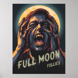 Volle maan follies | weerwolf poster