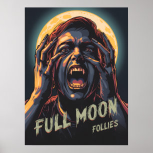 Volle maan follies   weerwolf poster