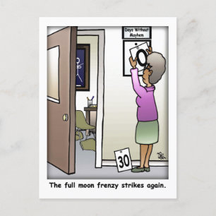 Volle Maan Frenzy Funny Briefkaart