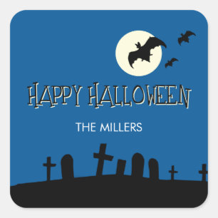 Volle Maan Halloween Gift Label Stickers