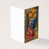 Volle maan Halloween heks Kaart (Buitenkant)