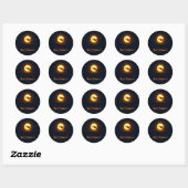 Volle maan Halloween stickers (Vel)