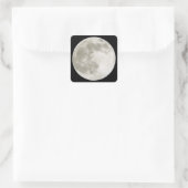 Volle Maan Hemelse Natuur Maanfase Kunst Vierkante Sticker (Tas)