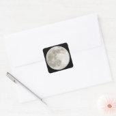 Volle Maan Hemelse Natuur Maanfase Kunst Vierkante Sticker (Envelop)