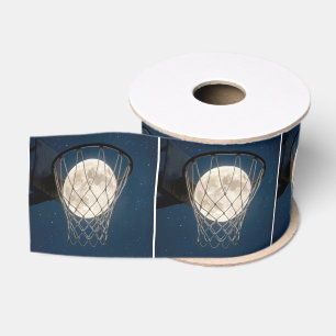 Volle Maan in een Basketbalnet Grosgrain Lint