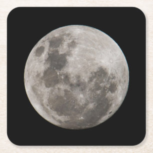 Volle Maan Johannesburg Zuid-Afrika Vierkante Kartonnen Onderzetter