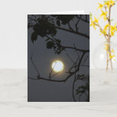 Volle maan liefde kaart (Gele Bloem)