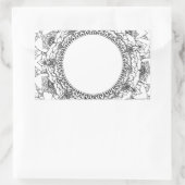 Volle Maan Mandala Rechthoek Sticker (Tas)