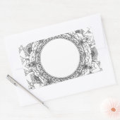 Volle Maan Mandala Rechthoek Sticker (Envelop)