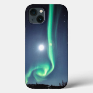 Volle Maan Met Aurora Yellowknife Canada iPhone 13 Hoesje