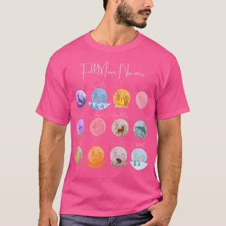 Volle Maan Namen Lunar Calendar's Topjes Accessoir T-shirt