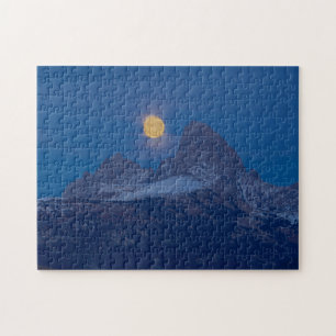 Volle Maan Opkomend Grand Teton Driggs, Idaho Legpuzzel