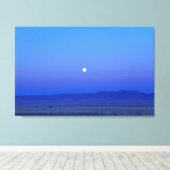 Volle Maan Over De Woestijn Canvas Kunstdruk (Insitu (Houten vloer))