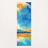Volle maan schilderij yogamat (Voorkant)