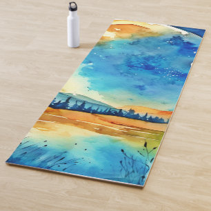 Volle maan schilderij yogamat