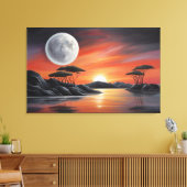 VOLLE MAAN SENSET CANVAS AFDRUK (Insitu (Woonkamer))