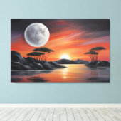 VOLLE MAAN SENSET CANVAS AFDRUK (Insitu (Houten vloer))